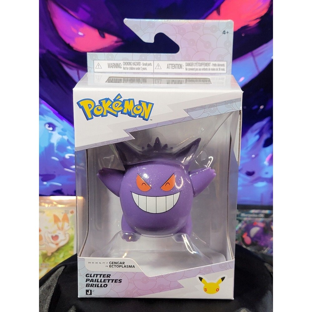 Jazwares Pokémon Glitter Gengar Series 1 Figure 30th Anniversary New